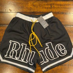 Rhude Black and White Shorts
